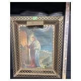 Vintage religious lighted, pitcher