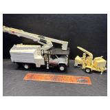 Plastic truck and wood chipper
