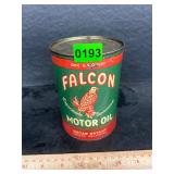 Vintage Falcon oil sample can