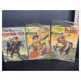 3- vintage western comic books