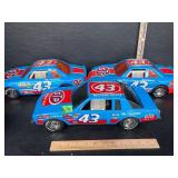 3- large 1980s Richard Petty cars