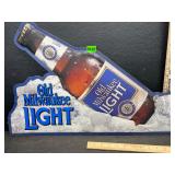 Old Milwaukee light metal sign