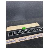 Original Charlottesville city tag