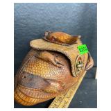 Antique armadillo purse