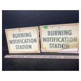 2- NOS  FORESTRY SIGNS