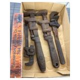 Antique pipe wrenches