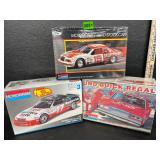 3- vintage 1/24 scale model kits factory sealed