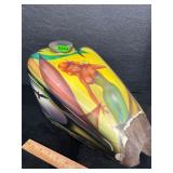 1970s custom painted motorcycle gas tank