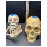Cast-iron skull bank and skull