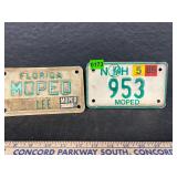 2- moped license plates
