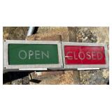 Open close lighted sign. Untested