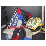 Motocross lot helmet, pants fender