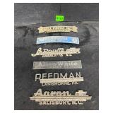 Vintage auto dealership tags