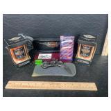 Harley Davidson collector, knife & ornaments lot