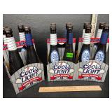 3- vintage Coors light baseball bat bottles