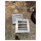 Two heavy aluminum vents