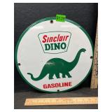 Porcelain Sinclair Dino sign