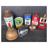 Vintage oil can lot