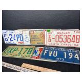 Vintage car license plate lot