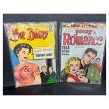 2- vintage romance comic books
