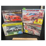4- vintage model kits NASCAR 1/24