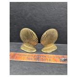 Brass shell bookends