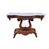 Marble top sofa table 41*18*29 tall