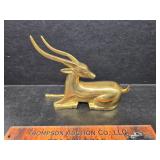 Vintage brass gazelle