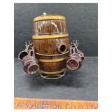 Ceramic whiskey decanter set