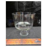 Glass pedestal bowl