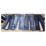 4 pairs of jeans