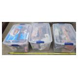 3 totes of wigs