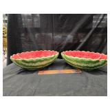 2 watermelon bowls