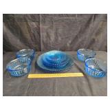 Vintage azure ice blue dishes
