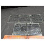 Glass coasters