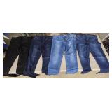 4 pairs of jeans