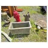 Concrete statues damaged