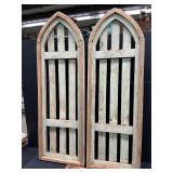 2 wooden arches decor