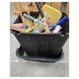 Can full of painting supplies