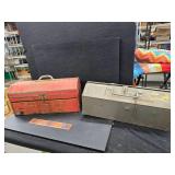 2 tool boxes and a working router