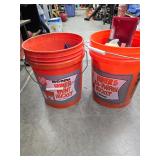 2 five gallon buckets and contents