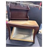 Vintage stool, shelf and mirror
