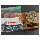 Vintage box cutters and plaque