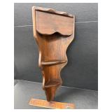 Small wood corner shelf