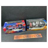 2 die cast cars