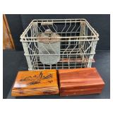 Crate ,gas can and boxes