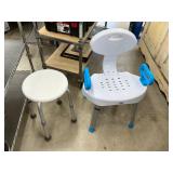 2 shower stools