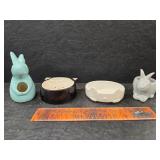 Cat and rabbit planters
