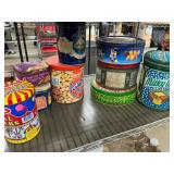 Assorted tins