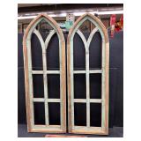 2 wooden arches decor